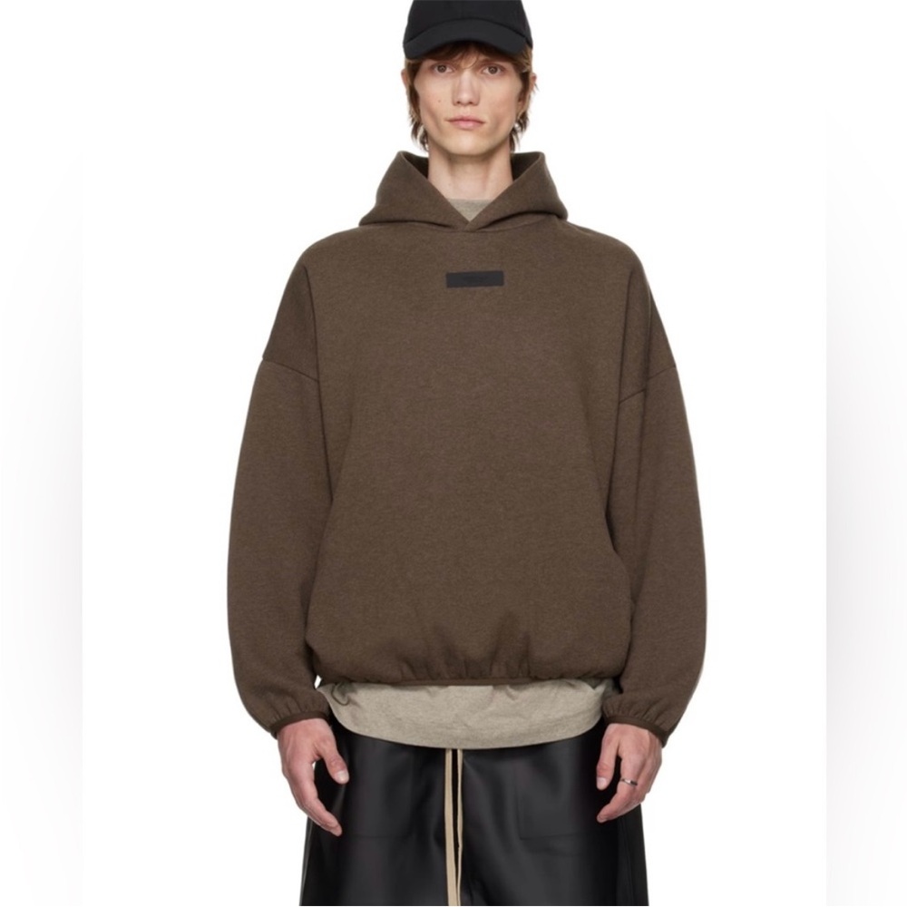 FEAR OF GOD ESSENTIALS Brown Elasticized Hoodie NWT